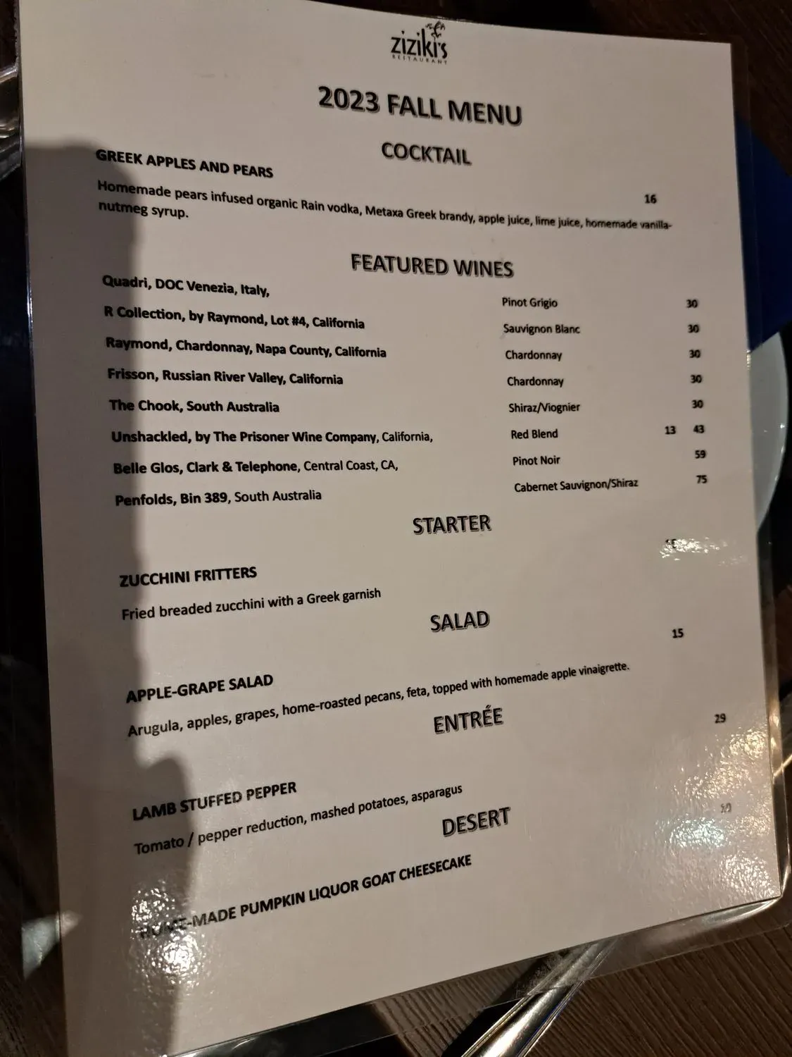 Menu 6