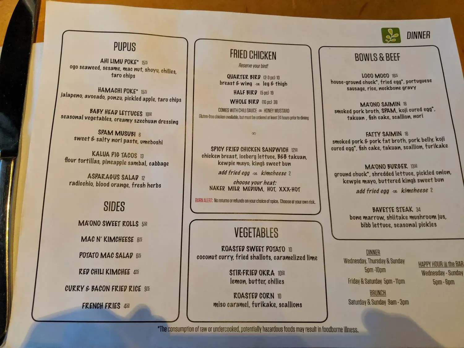 Menu 4