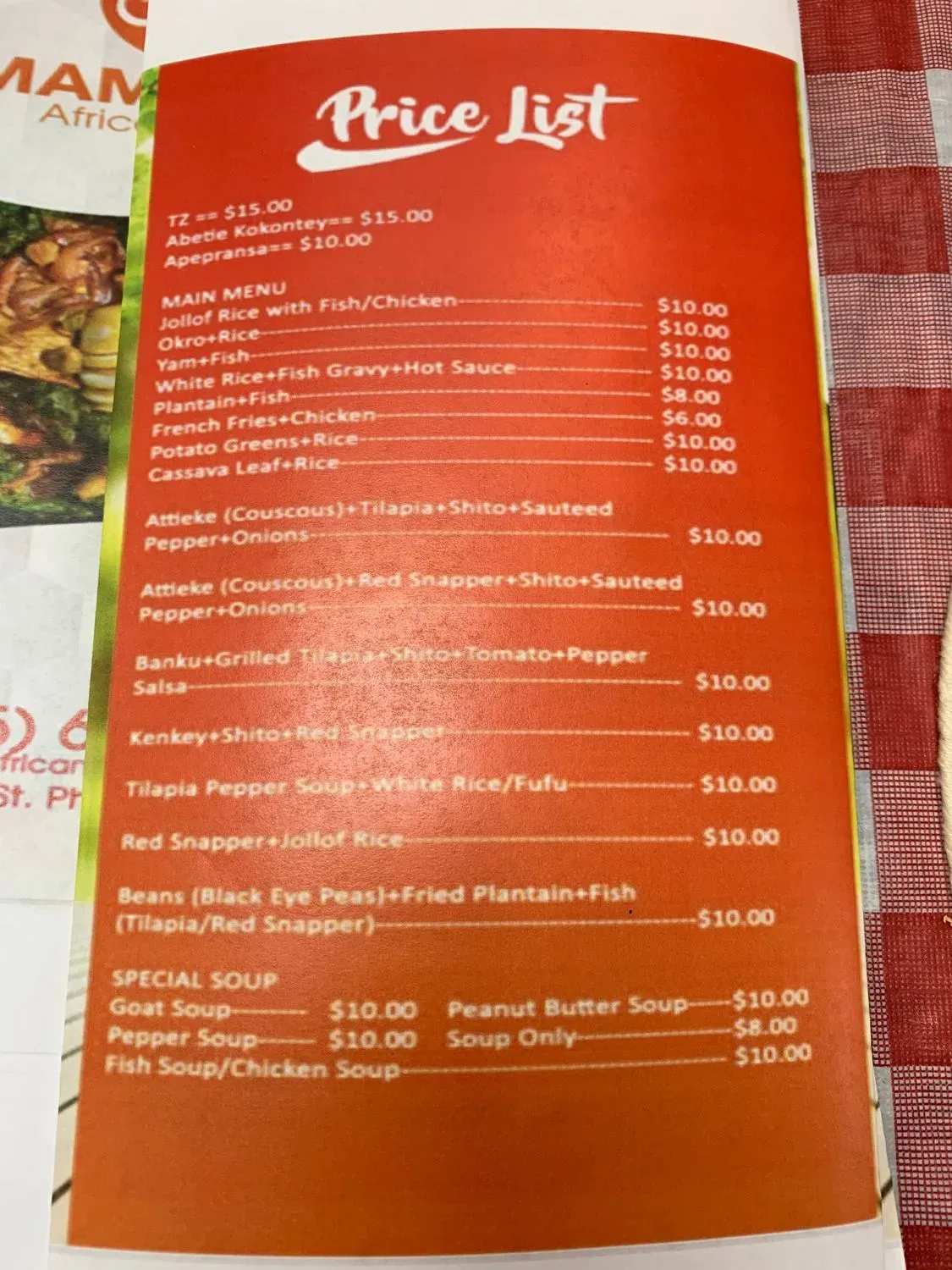 Menu 6