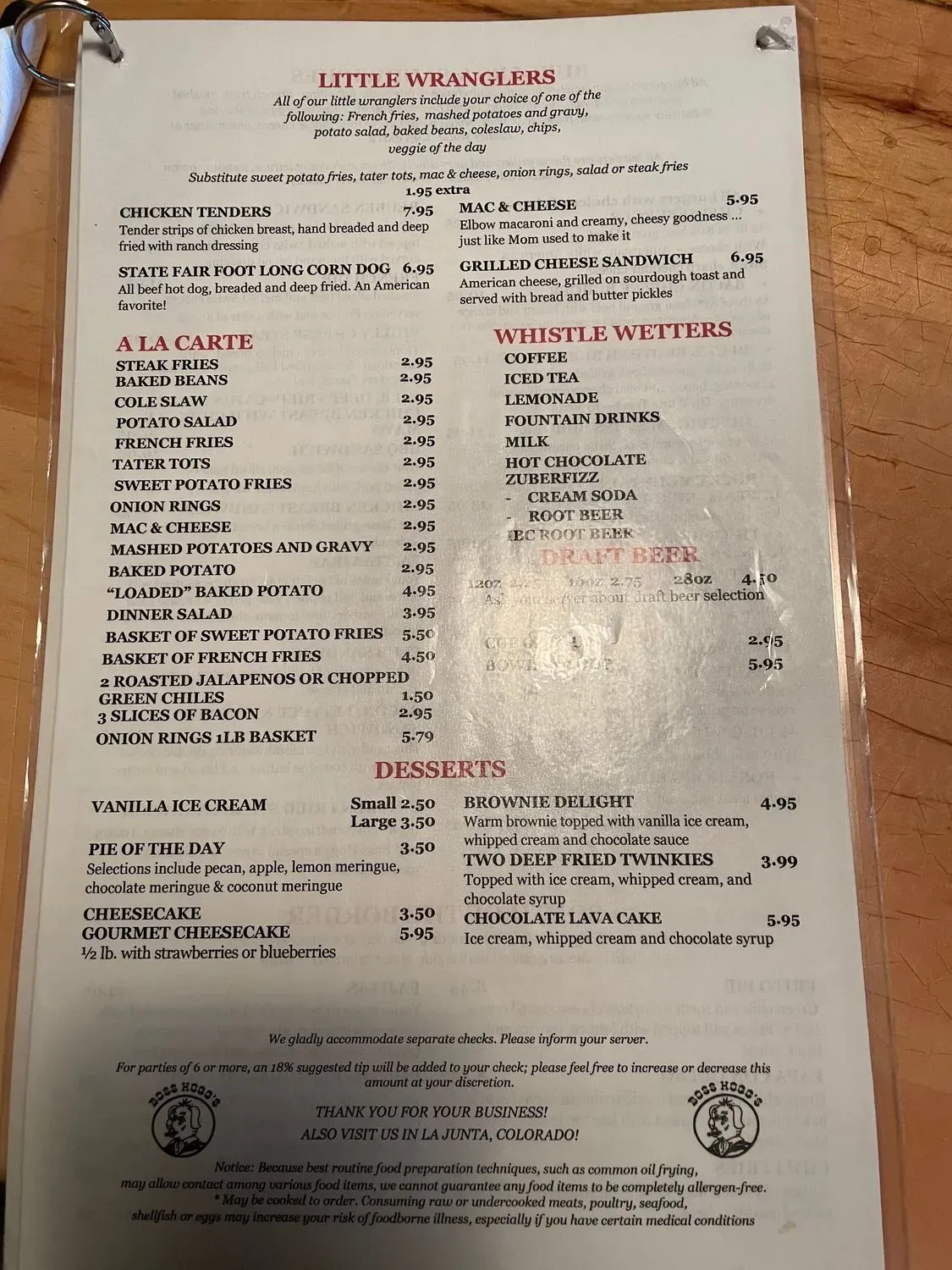 Menu 5