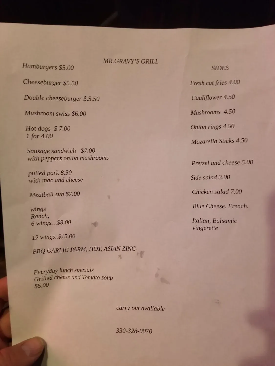 Menu 1