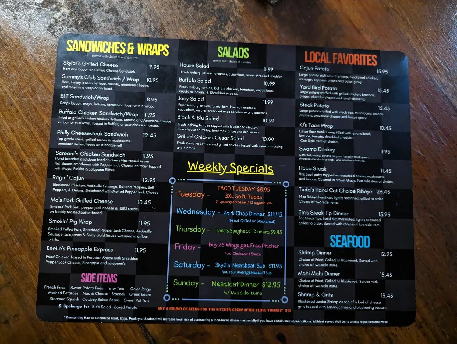 Menu 5