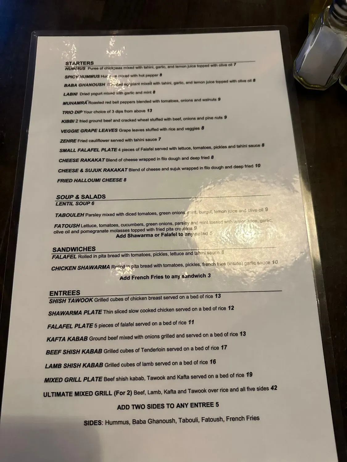 Menu 5