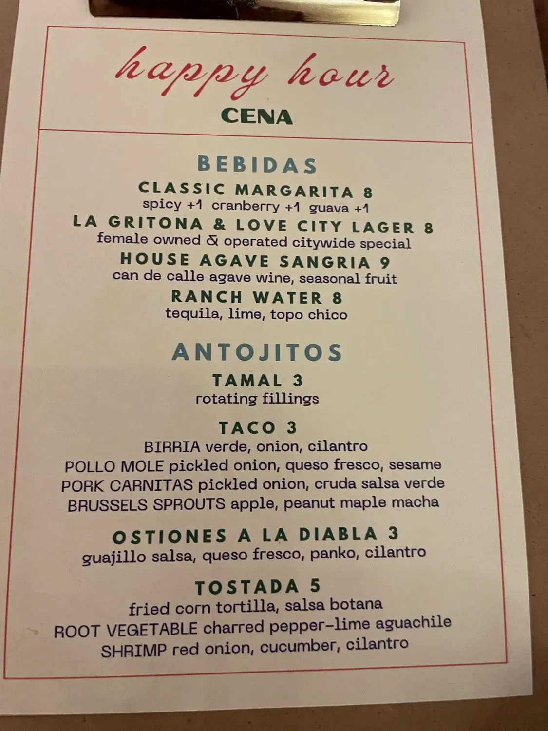 Menu 6