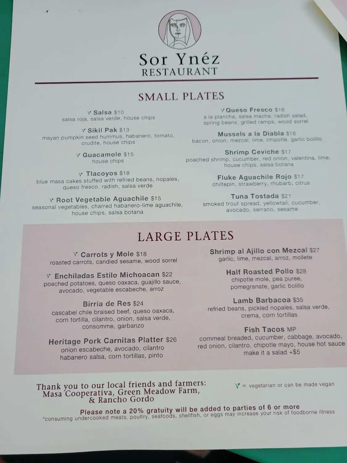 Menu 1