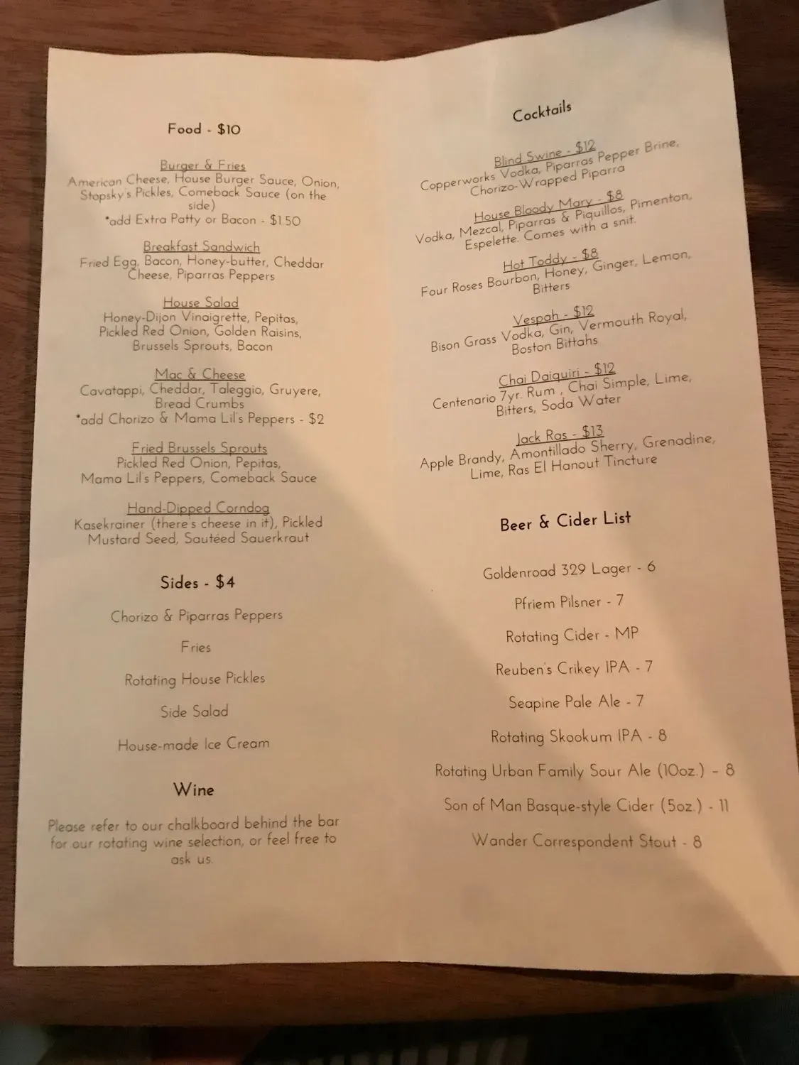 Menu 2