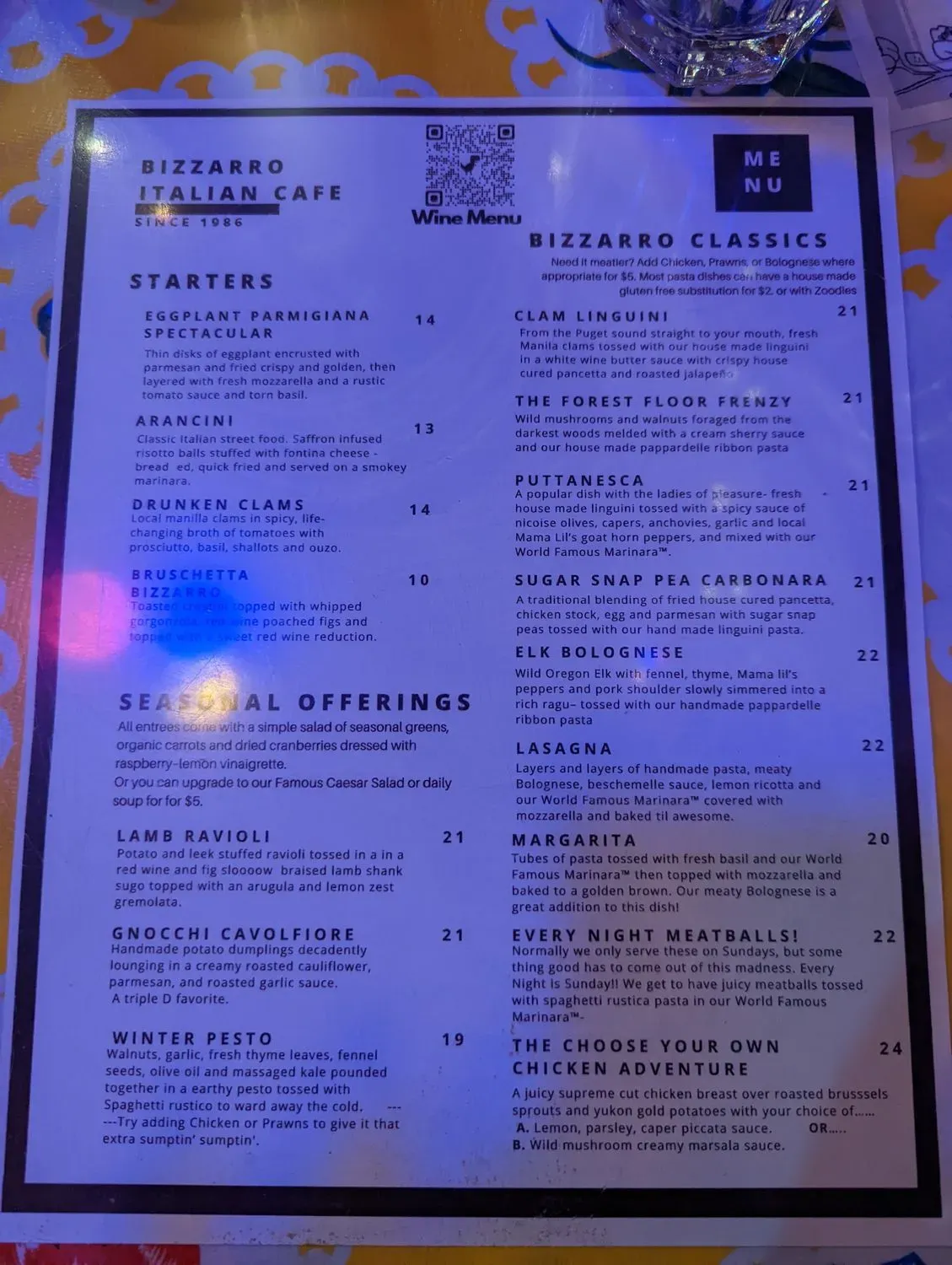 Menu 1