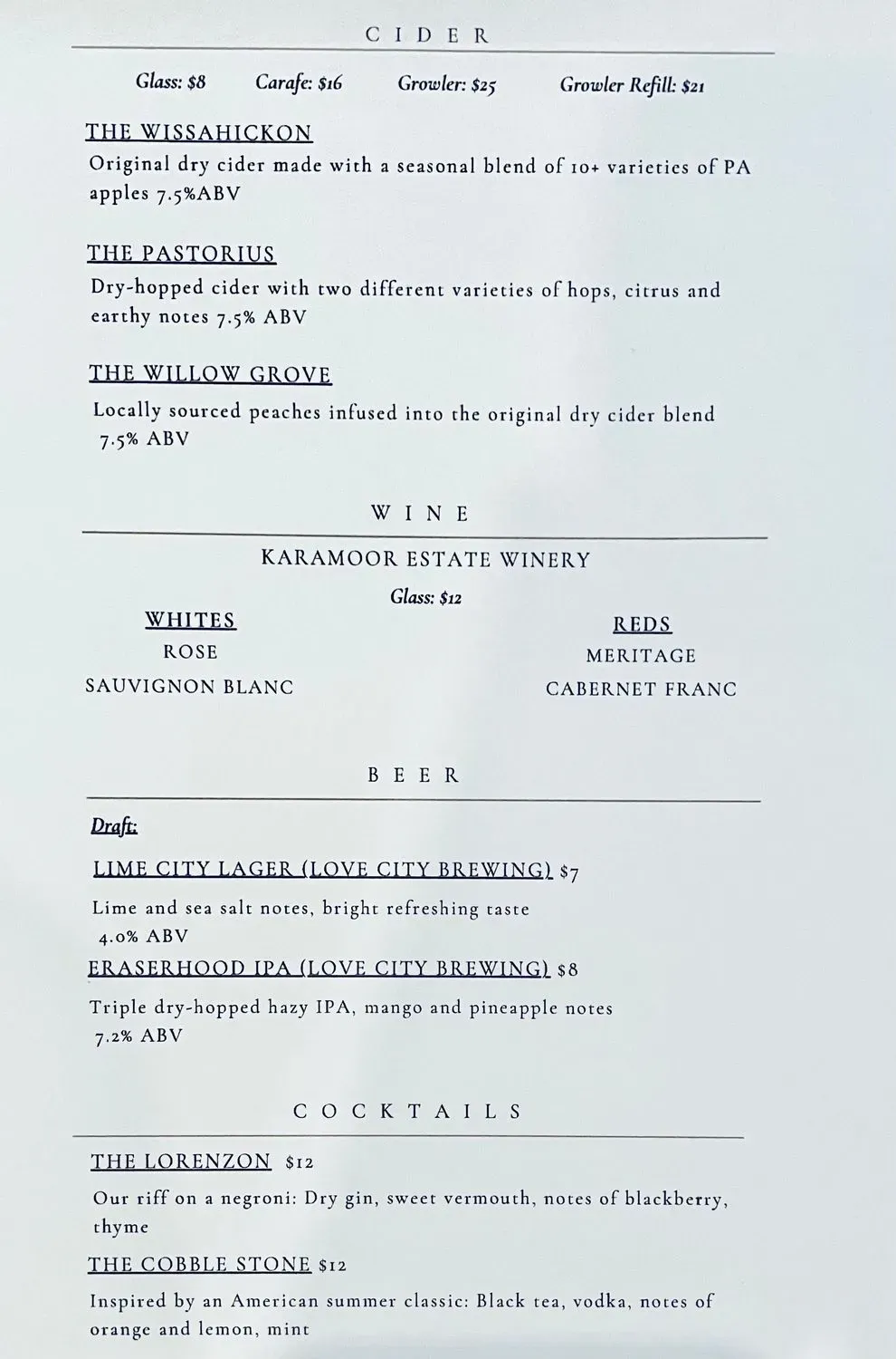 Menu 1