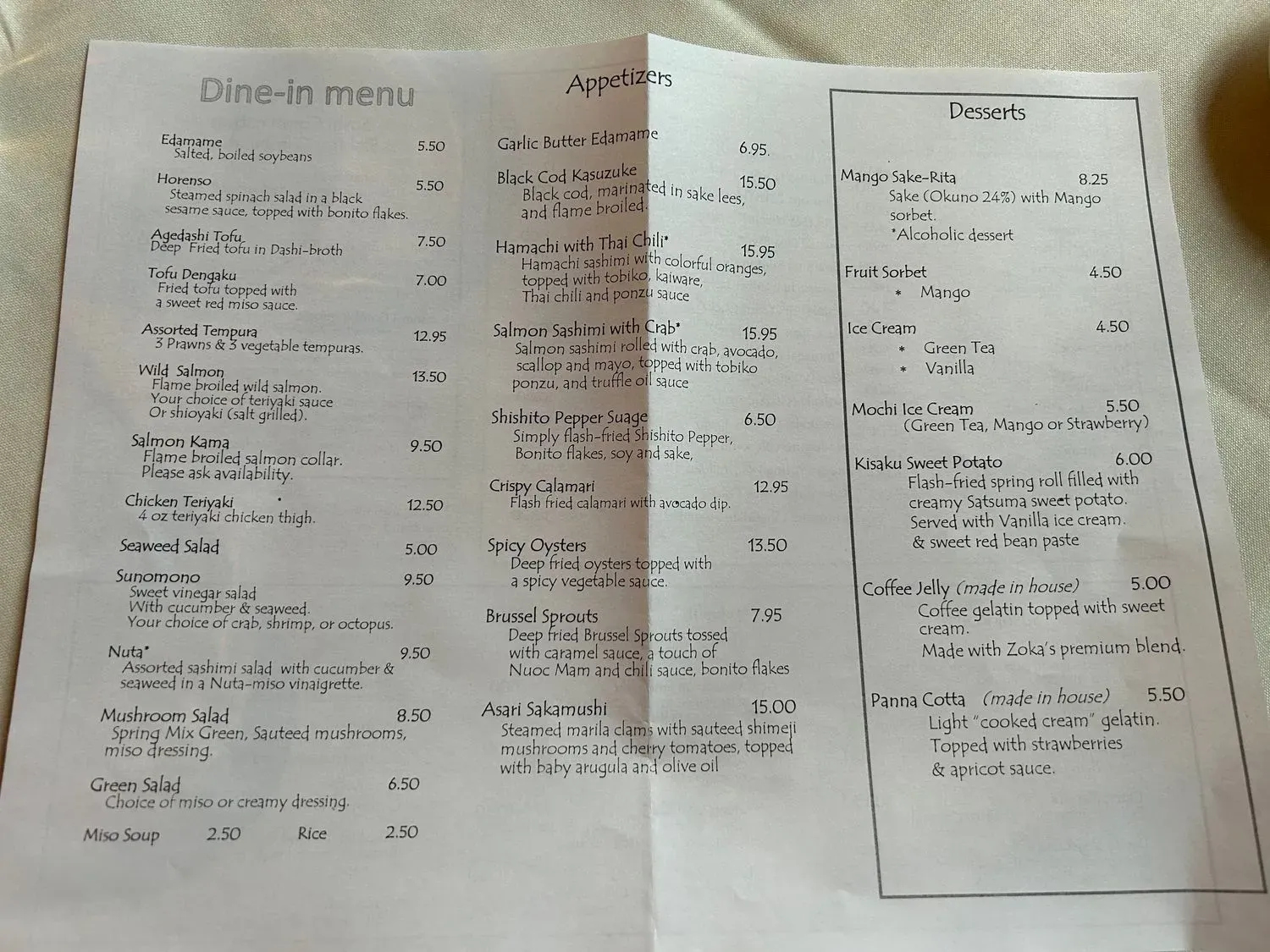 Menu 4