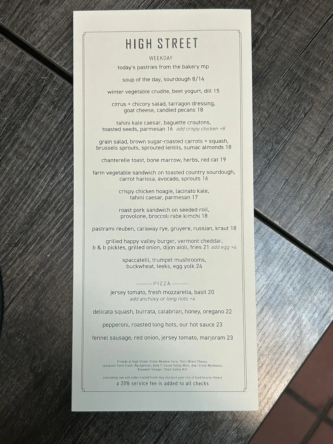 Menu 1