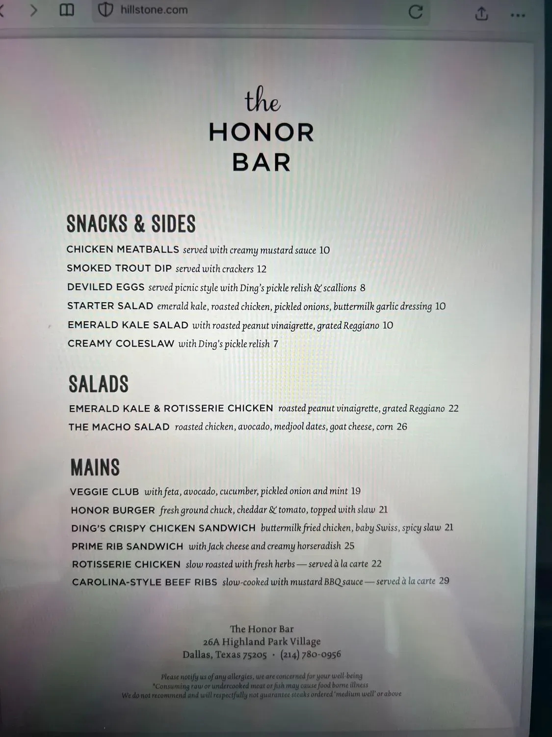 Menu 1