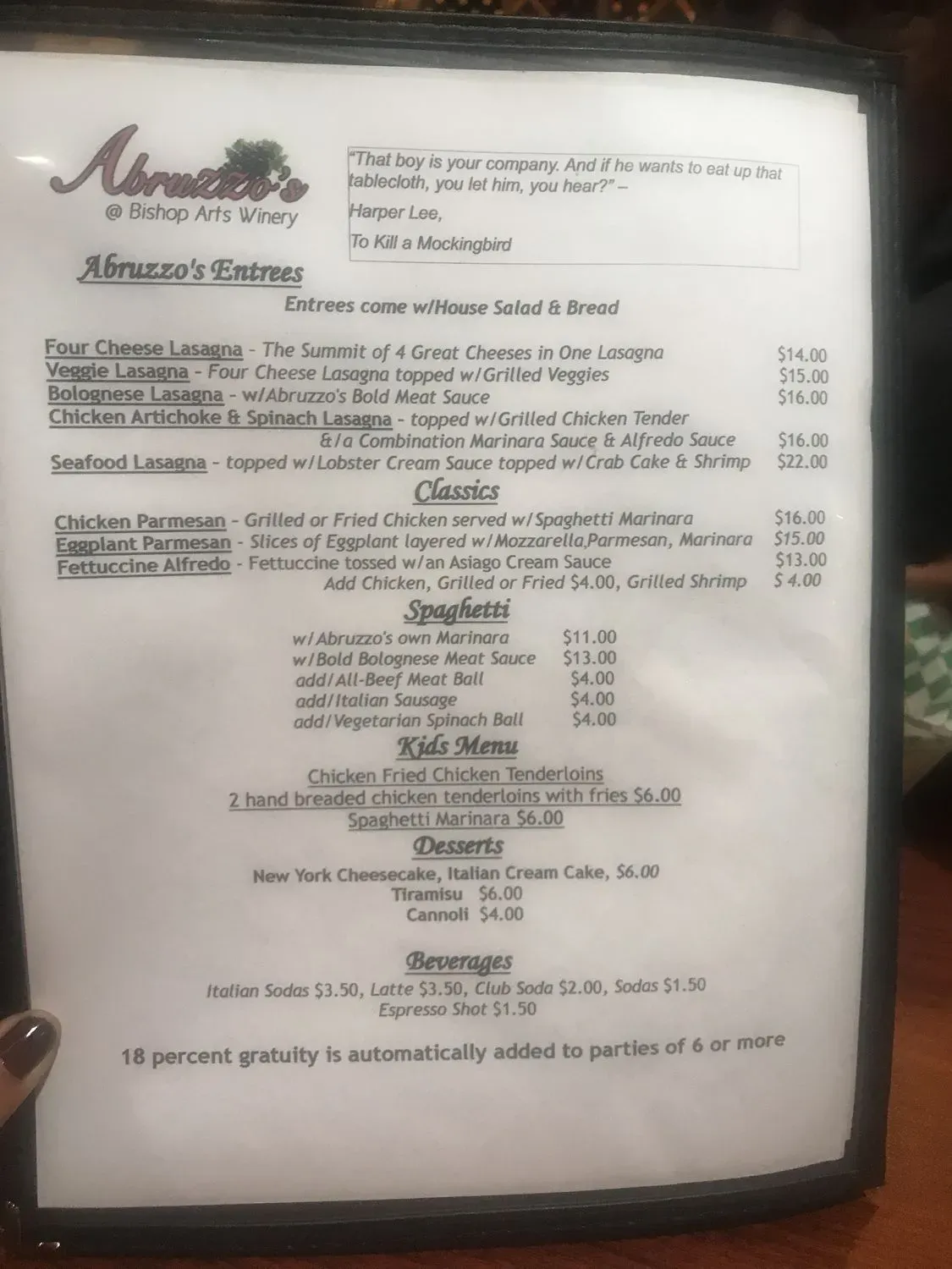 Menu 4