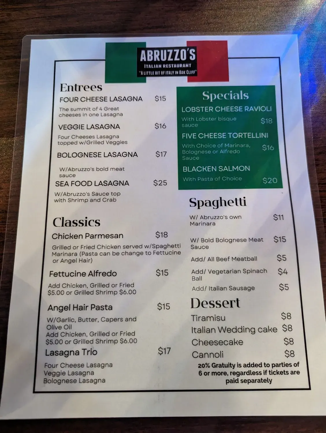 Menu 2