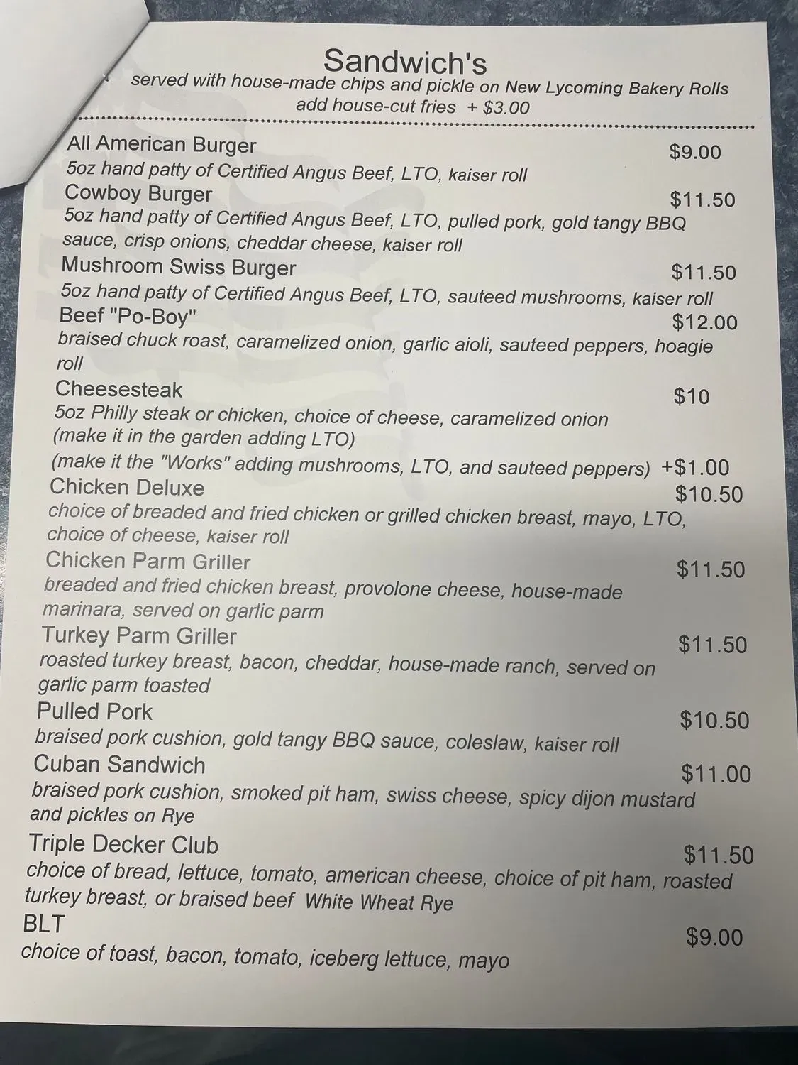 Menu 1