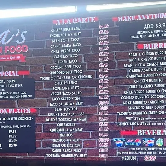 Menu 1