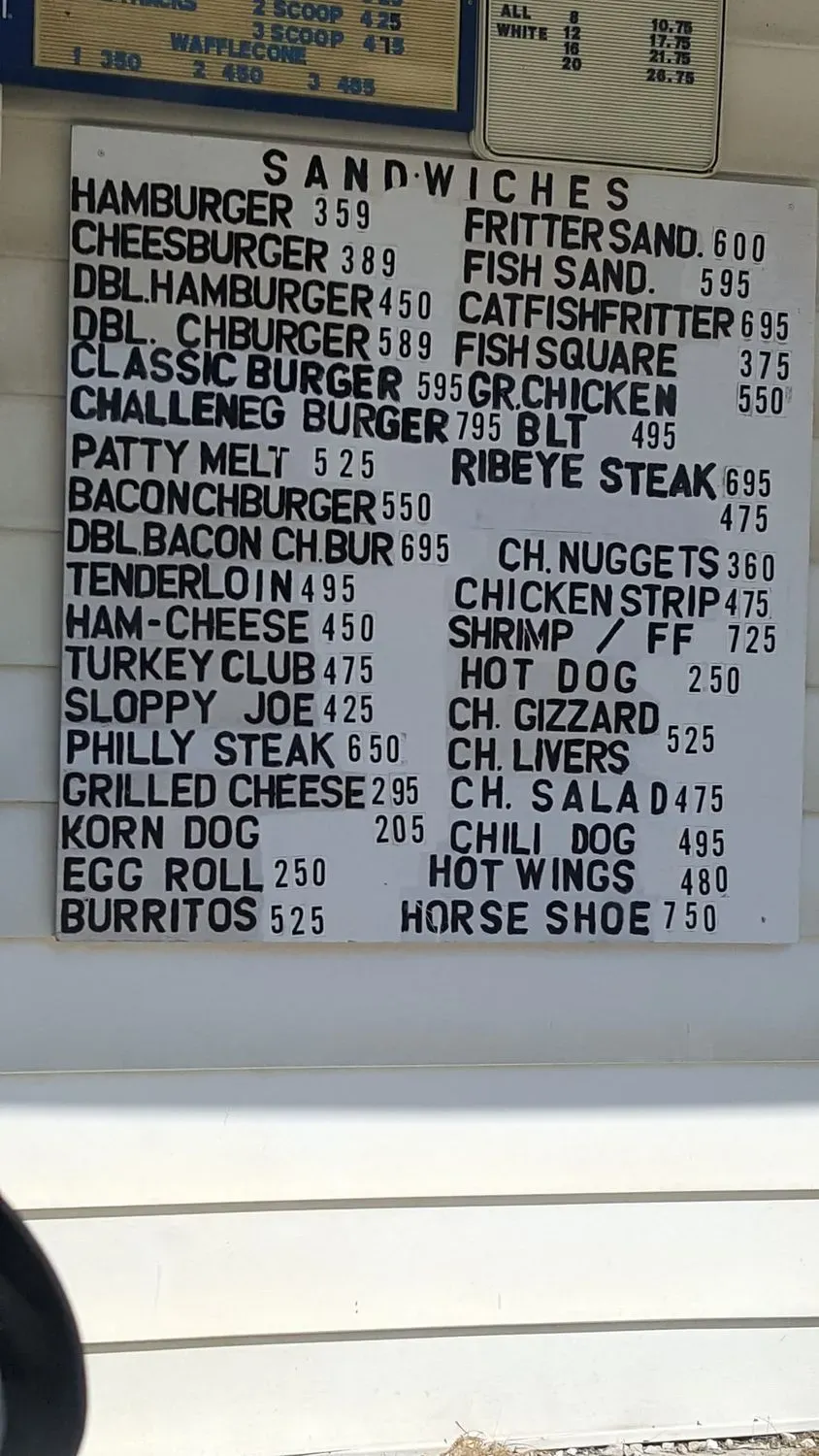 Hardin Drive In Menu - Updated October 2025