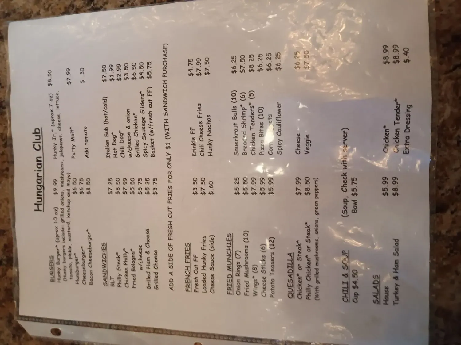 Menu 1