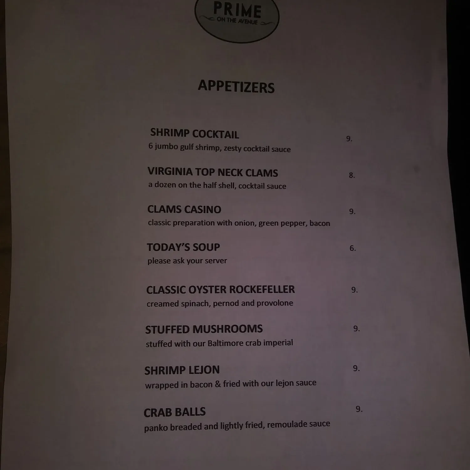 Menu 1