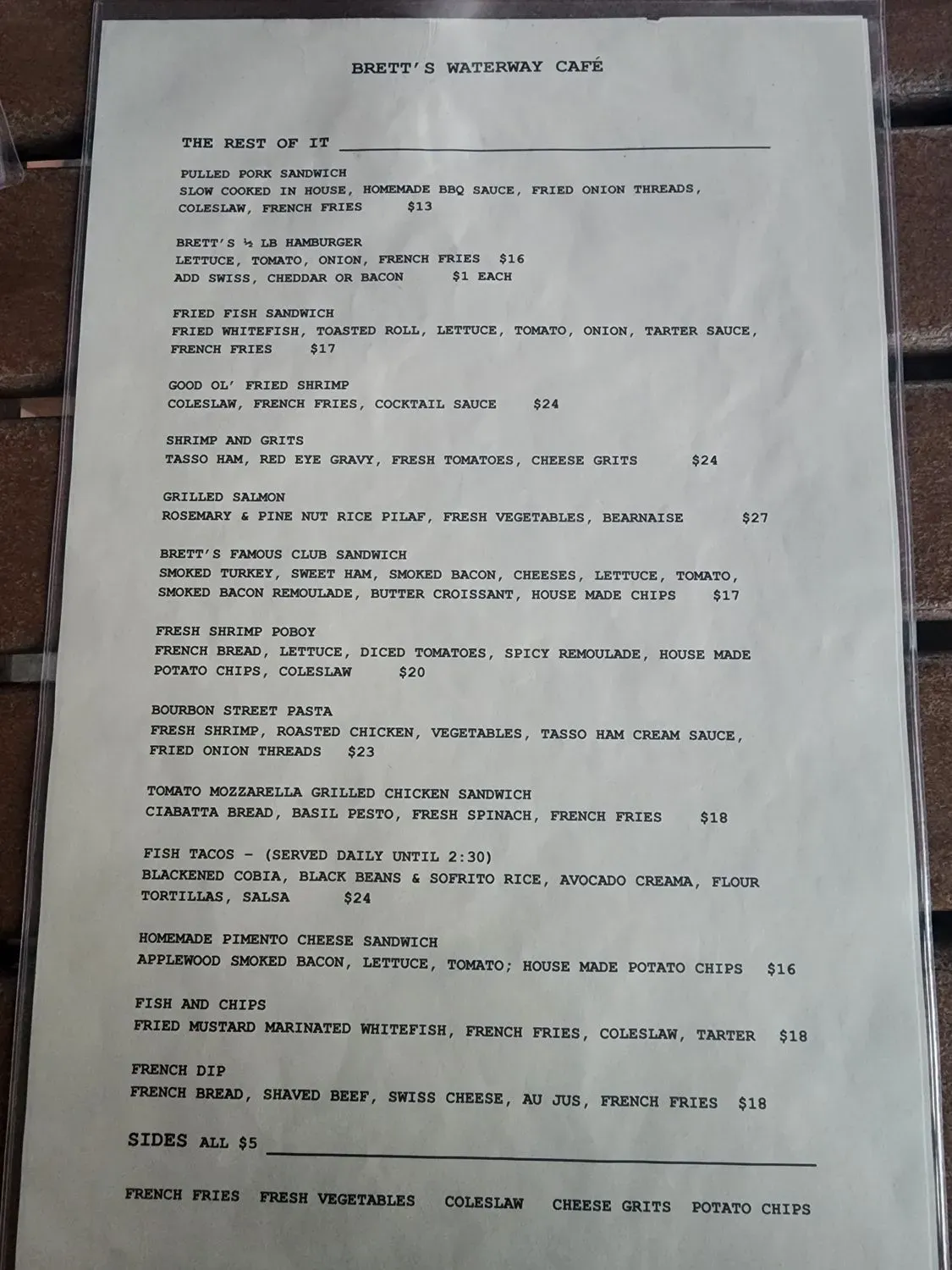 Menu 5