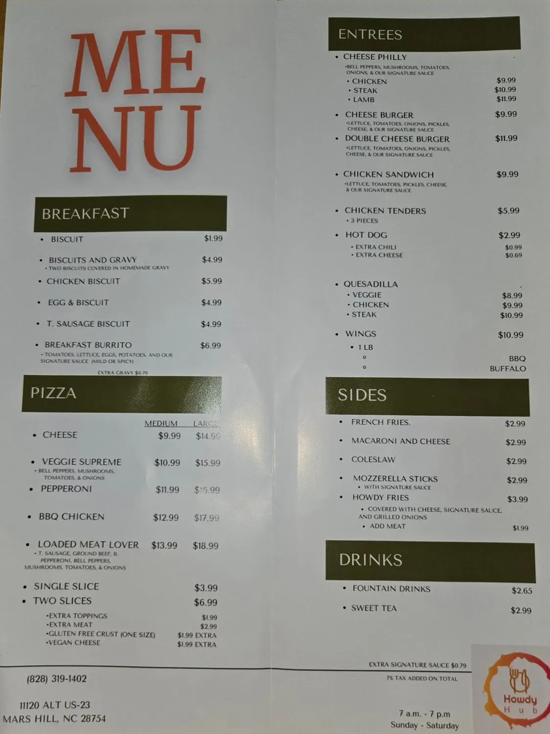 Menu 1