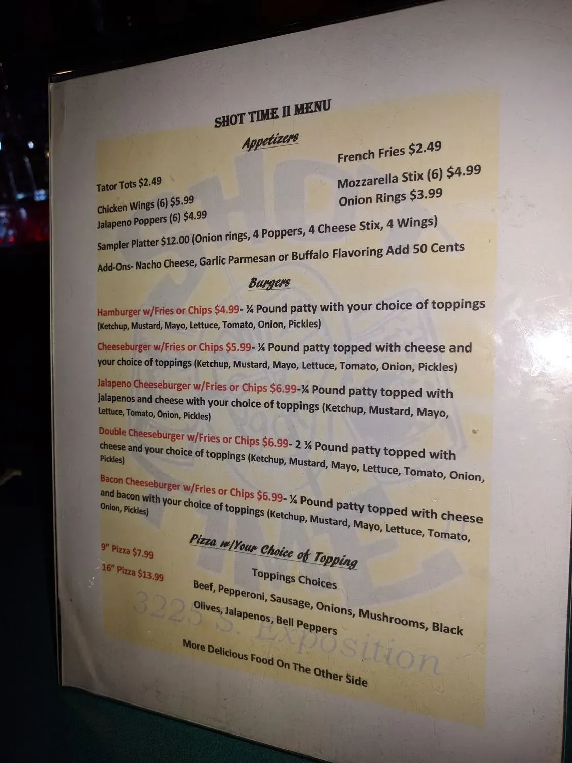 Menu 1