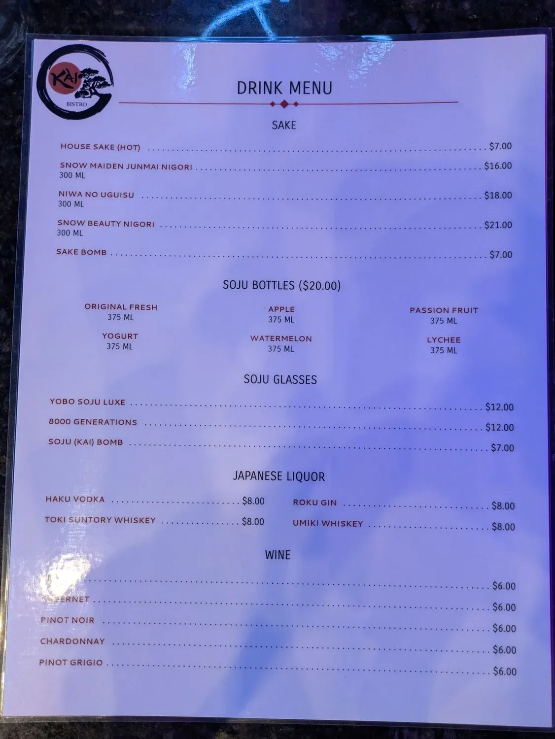 Menu 5