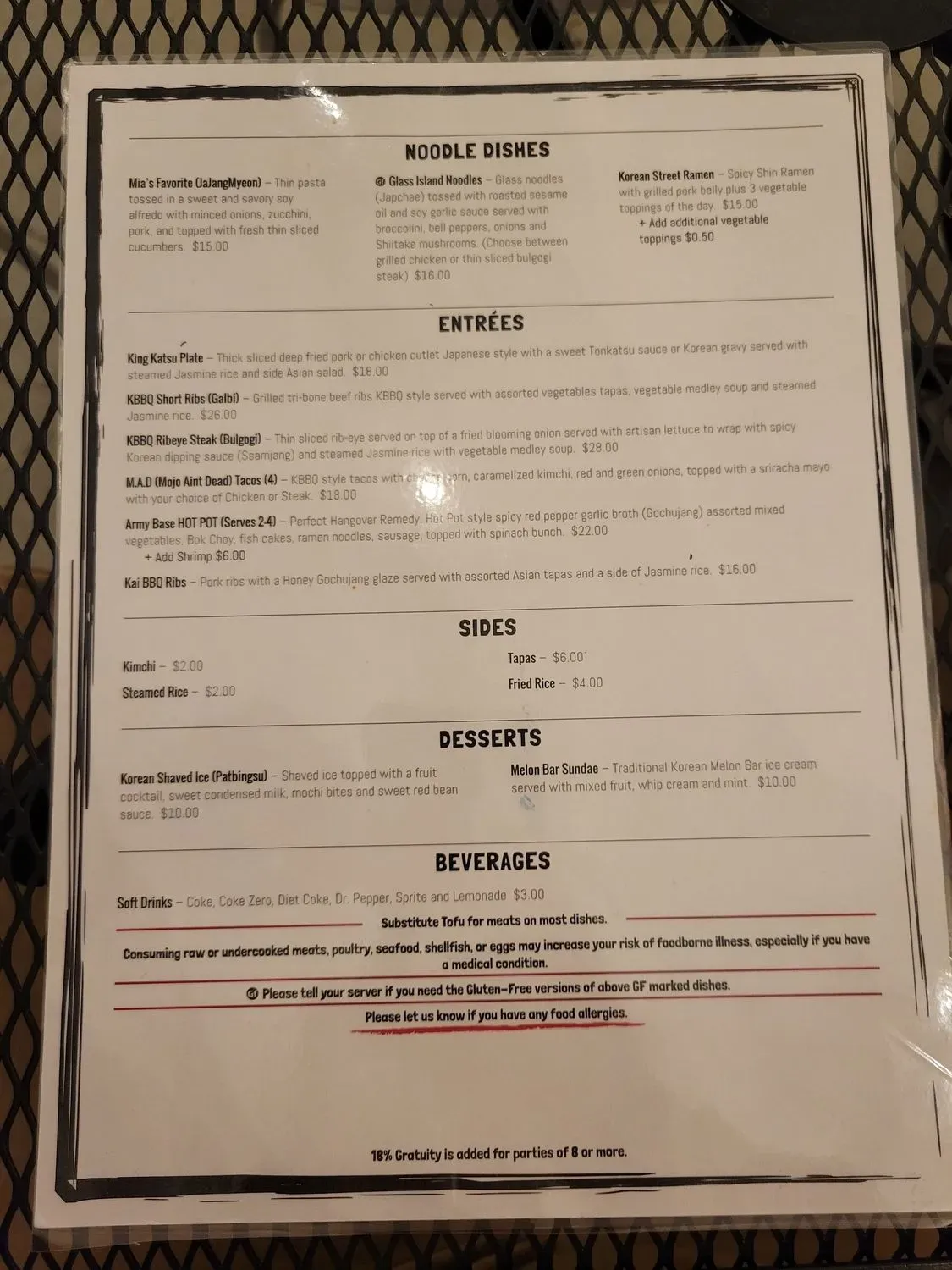 Menu 6