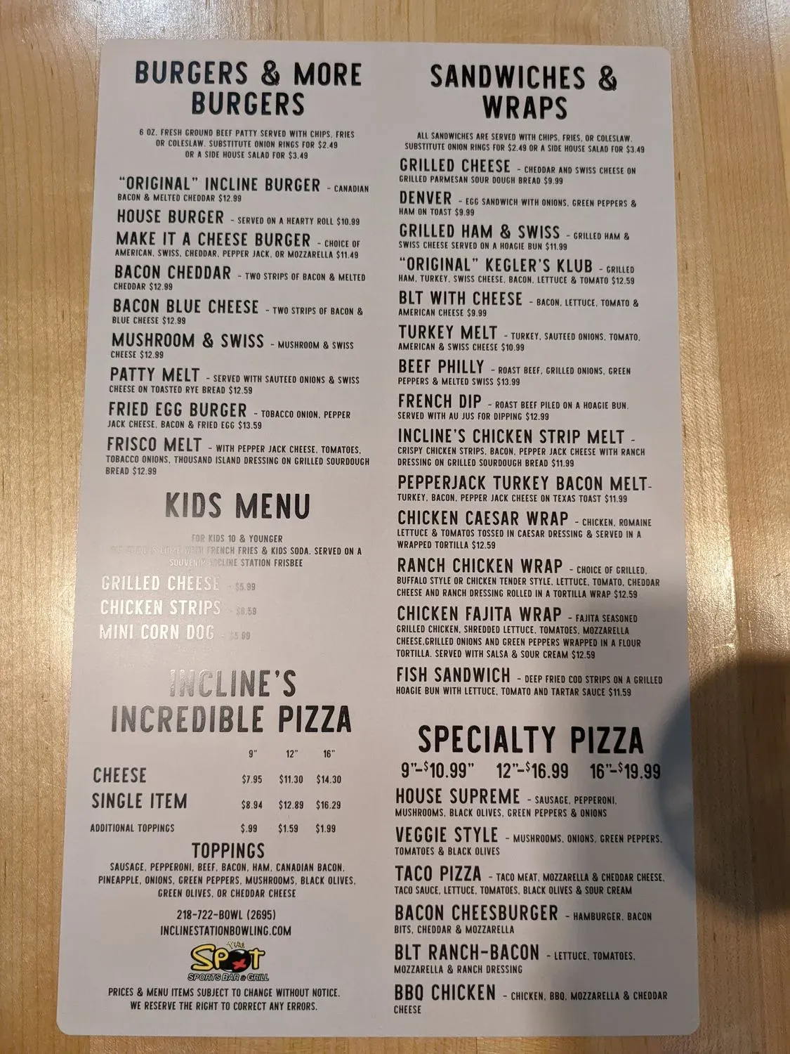 Menu 1