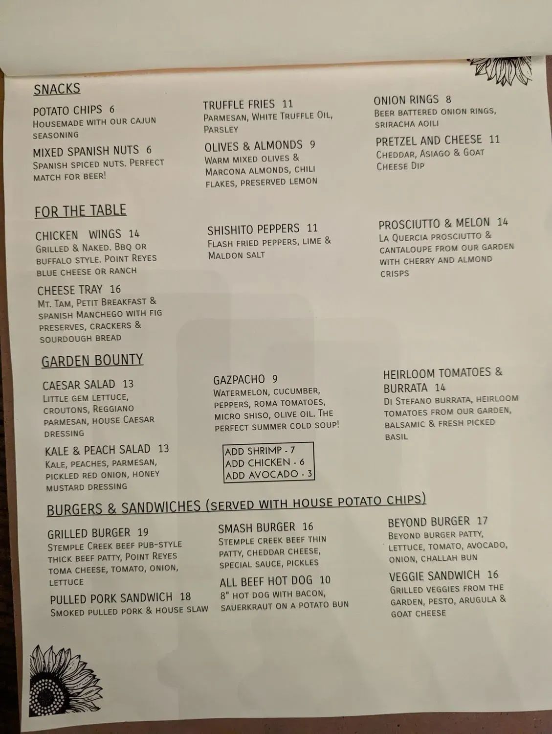 Menu 1