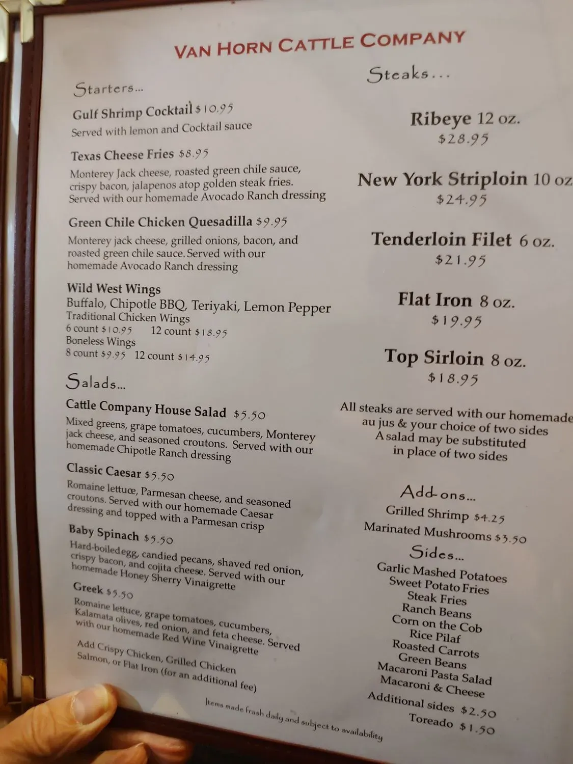 Menu 1