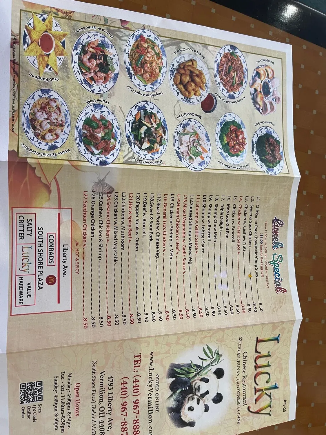 Lucky Chinese Restaurant Menu - Updated November 2025