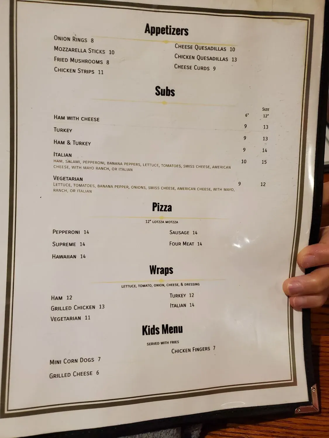 Menu 5