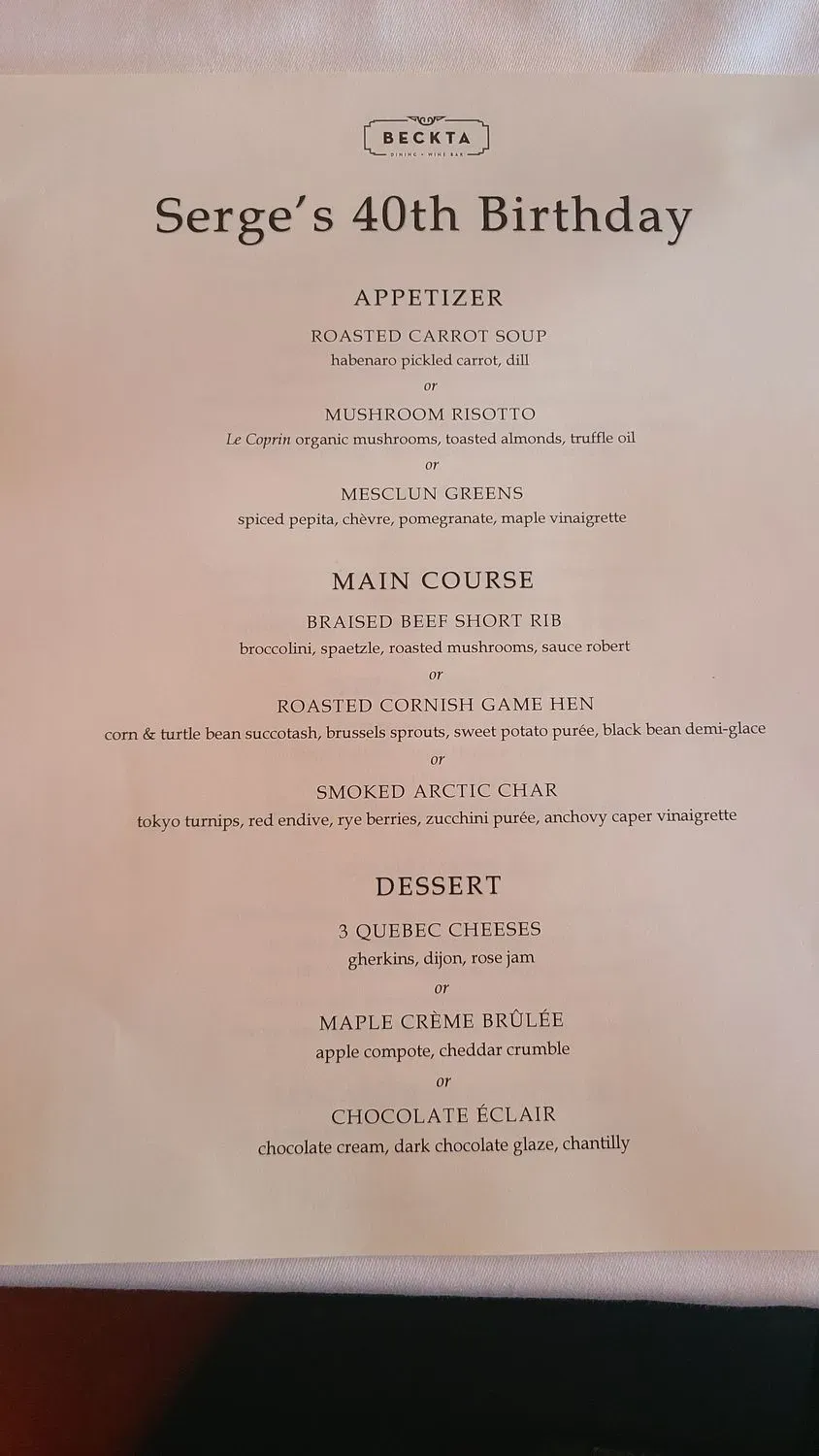 Menu 2