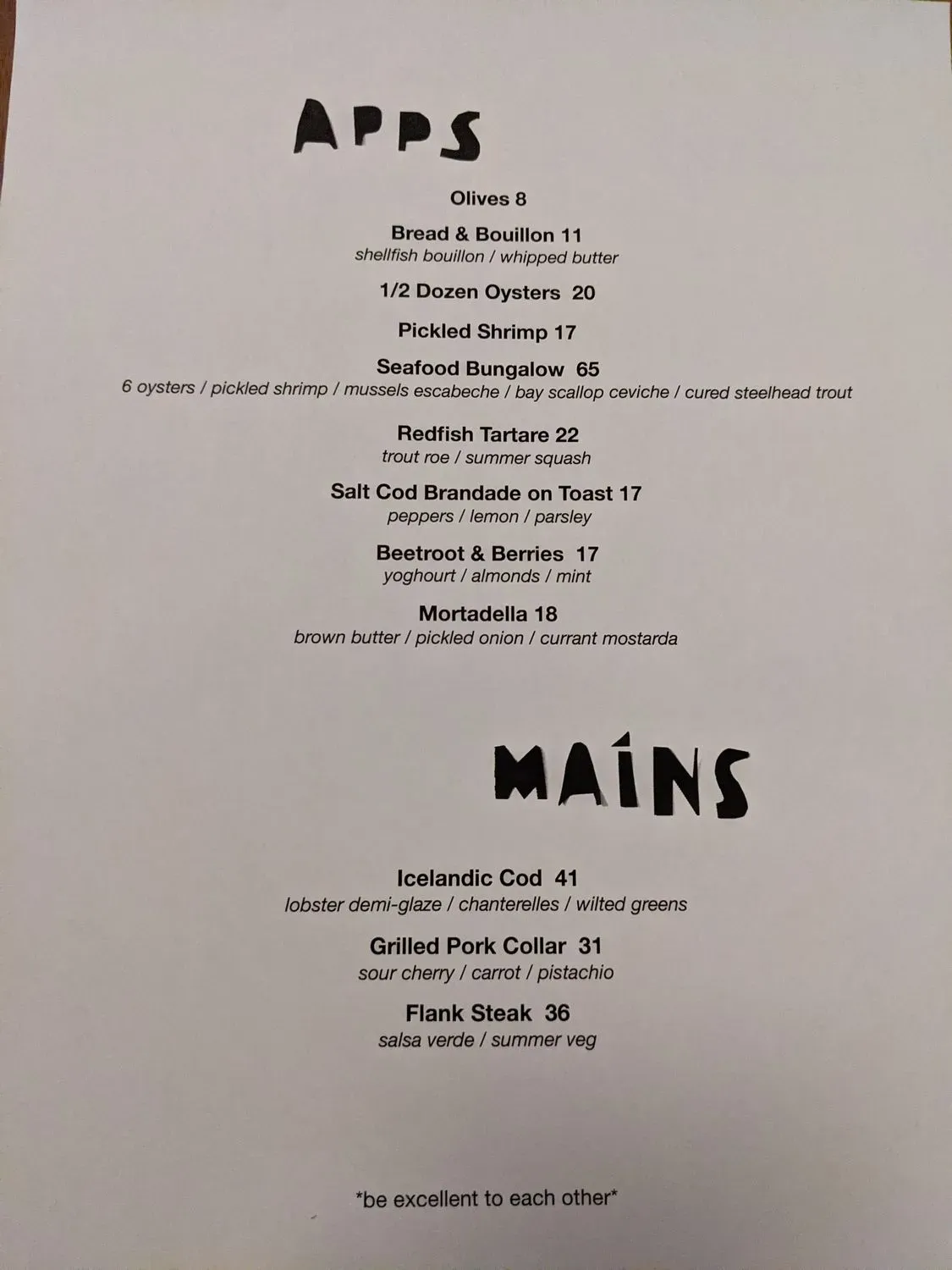 Menu 1