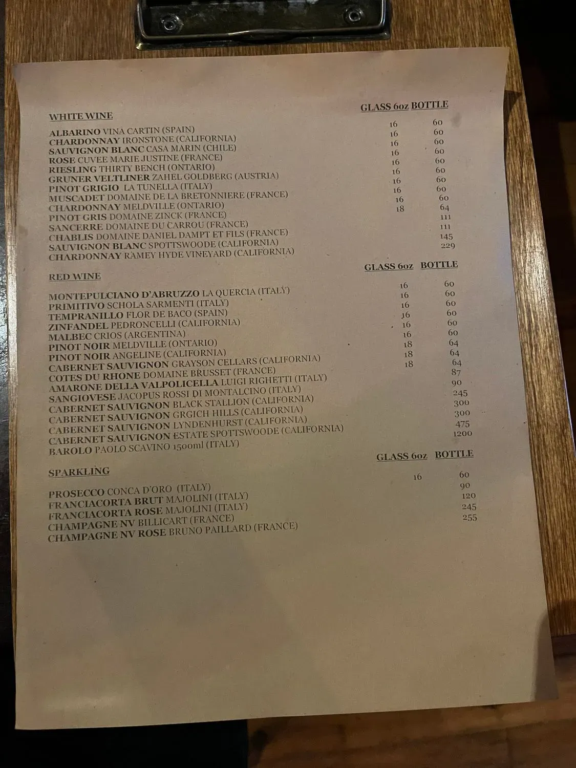 Menu 1