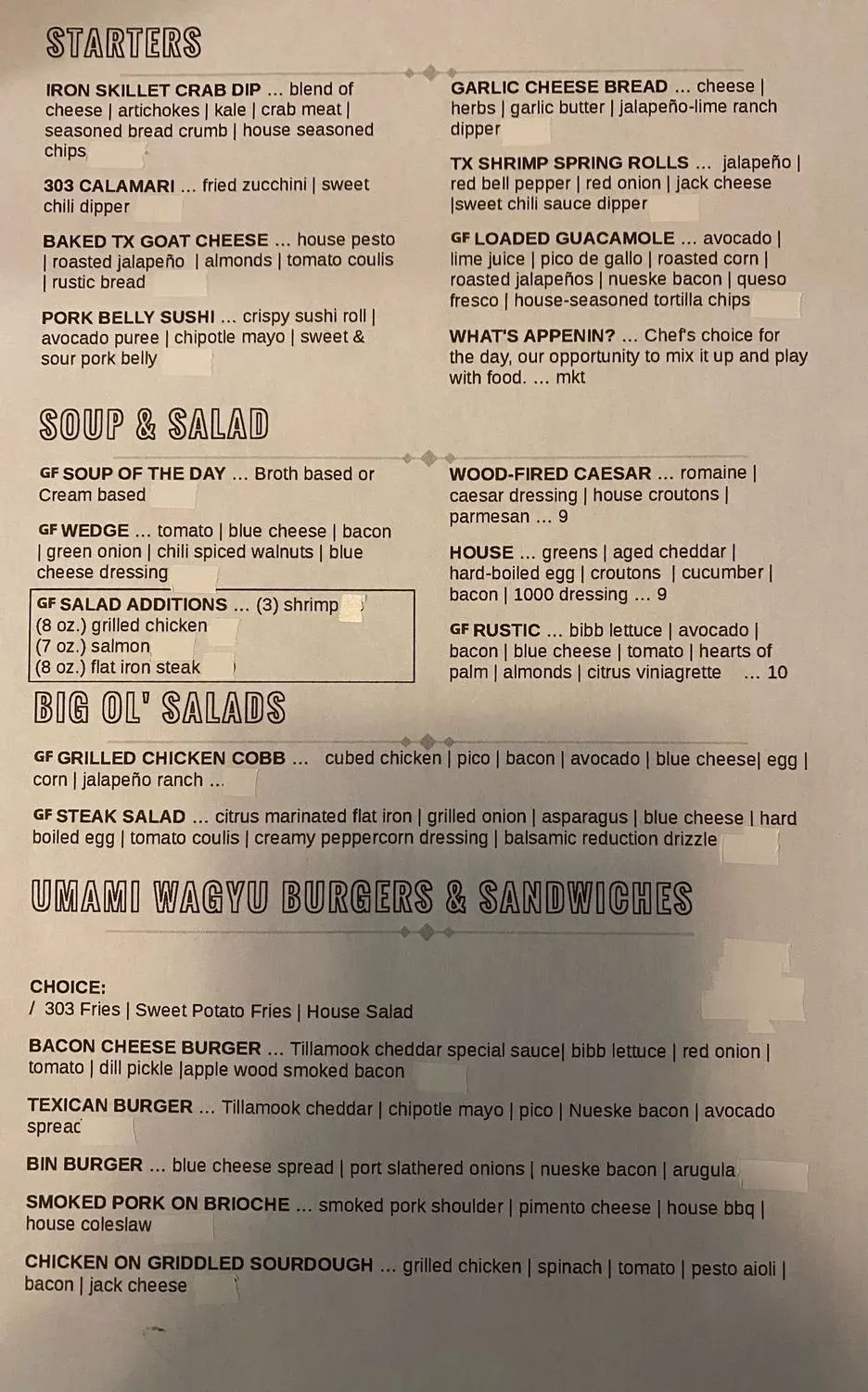 Menu 1