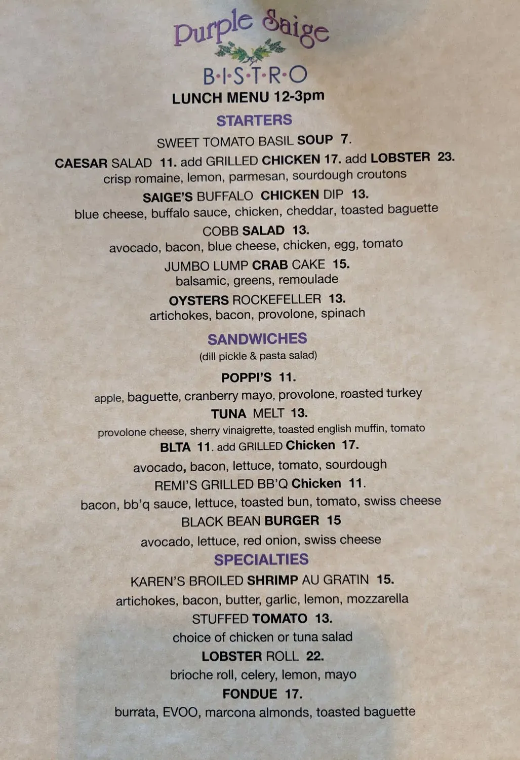 Menu 2