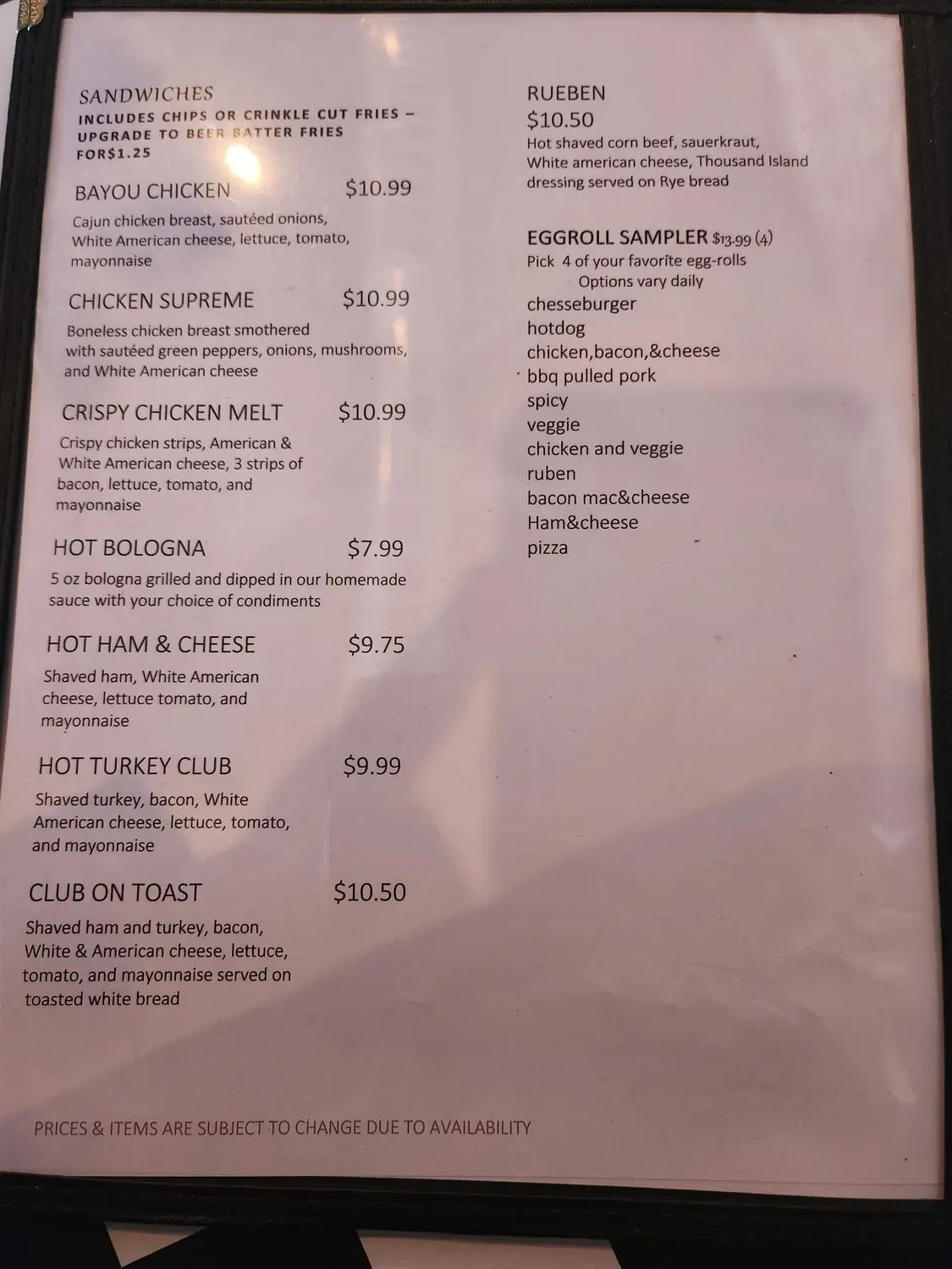 Menu 6