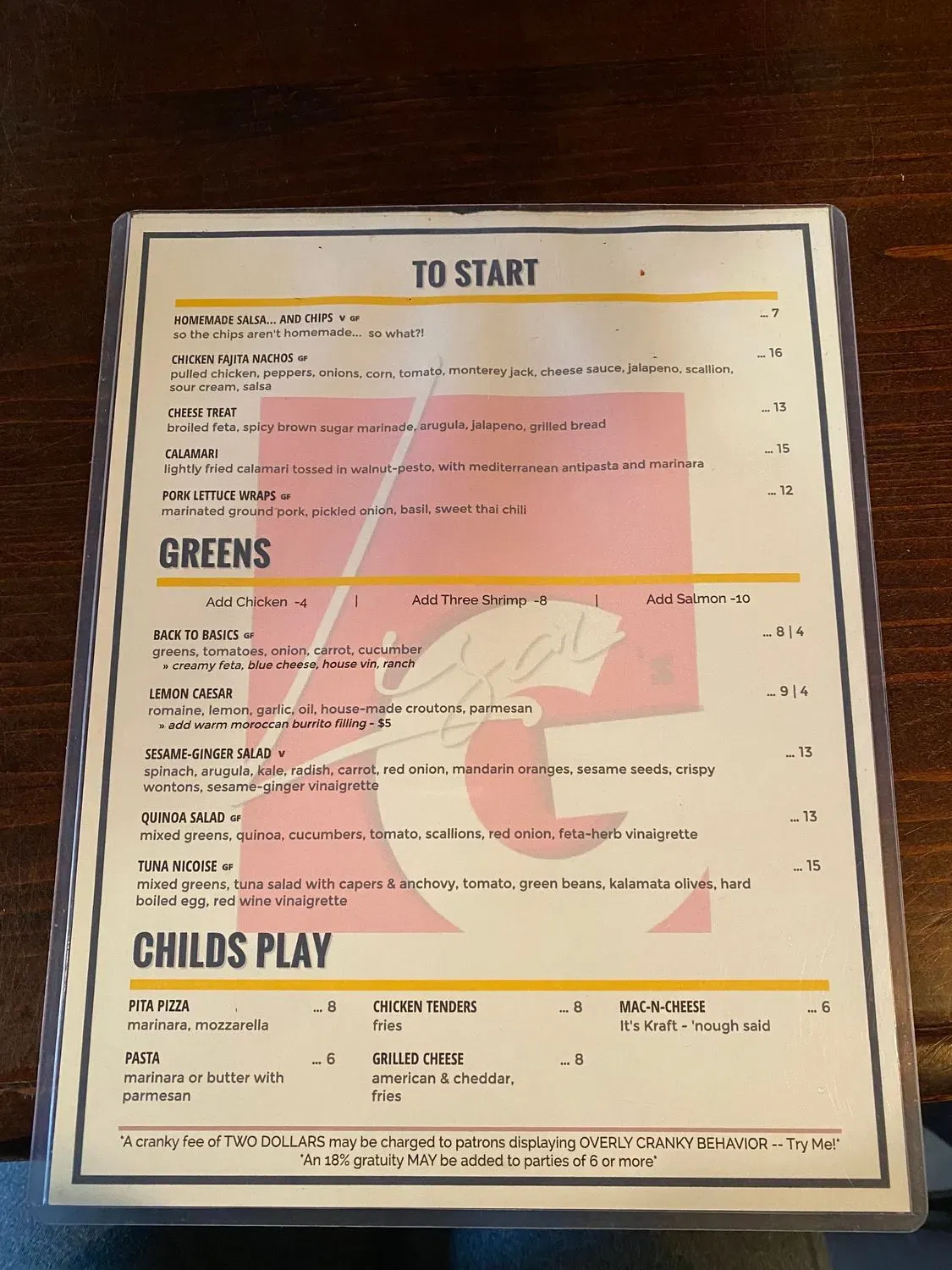 Menu 5