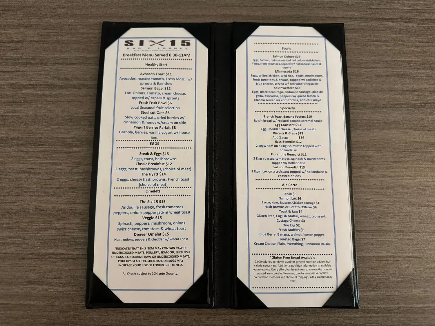 Menu 1