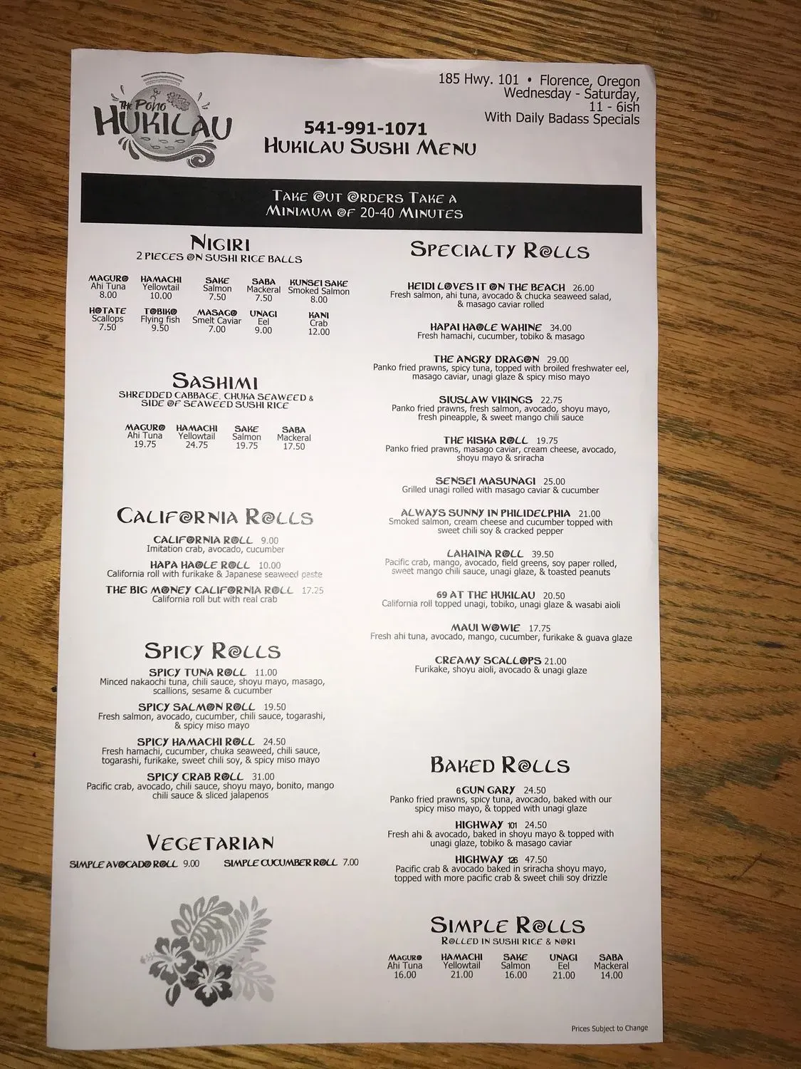 Menu 5