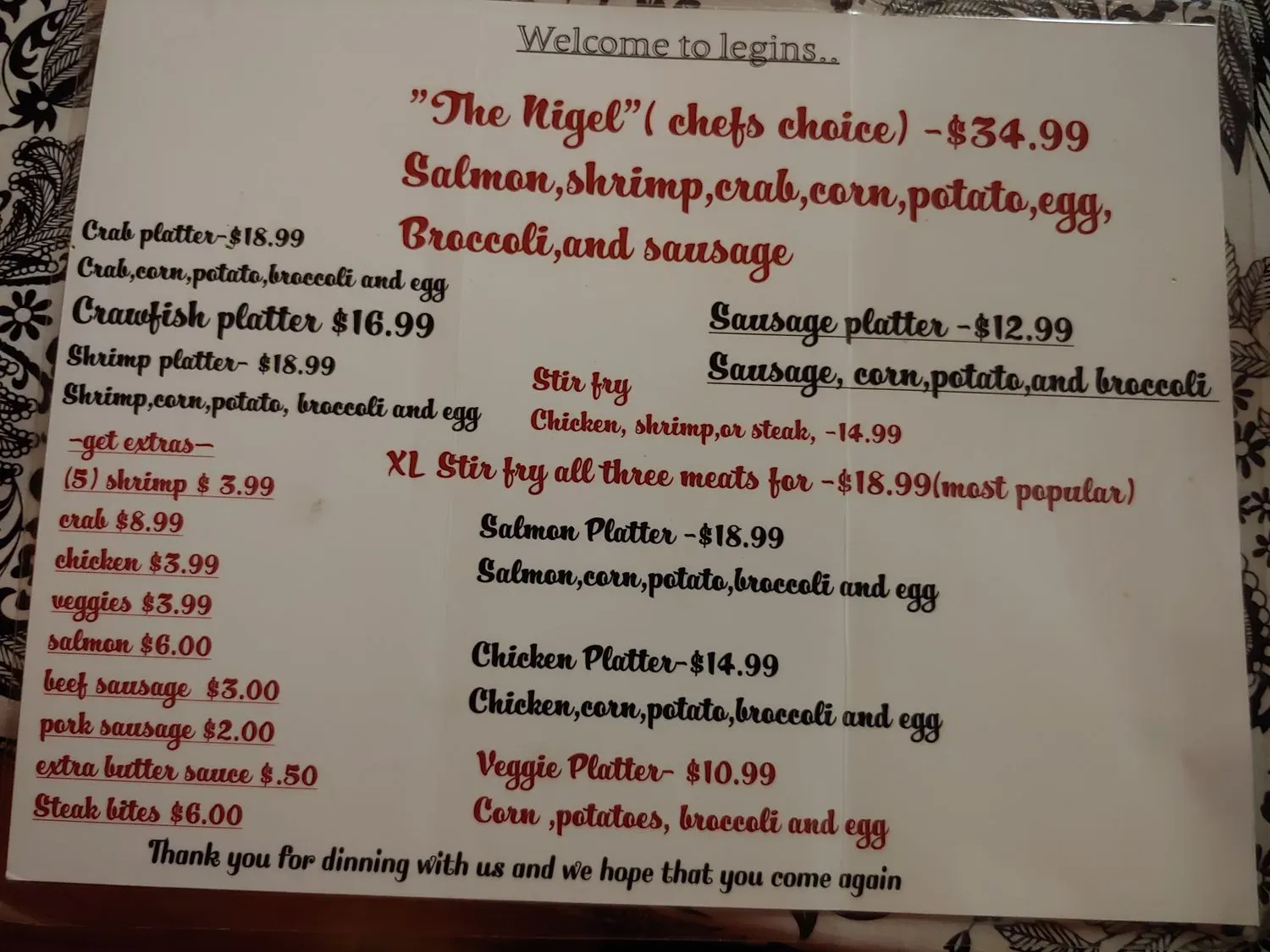 Menu 1