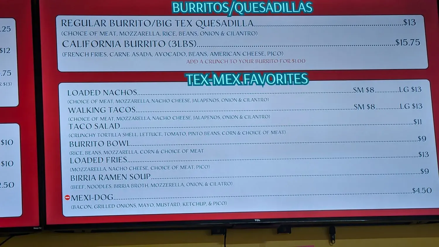 Taqueria El Texano Menu - Updated November 2025