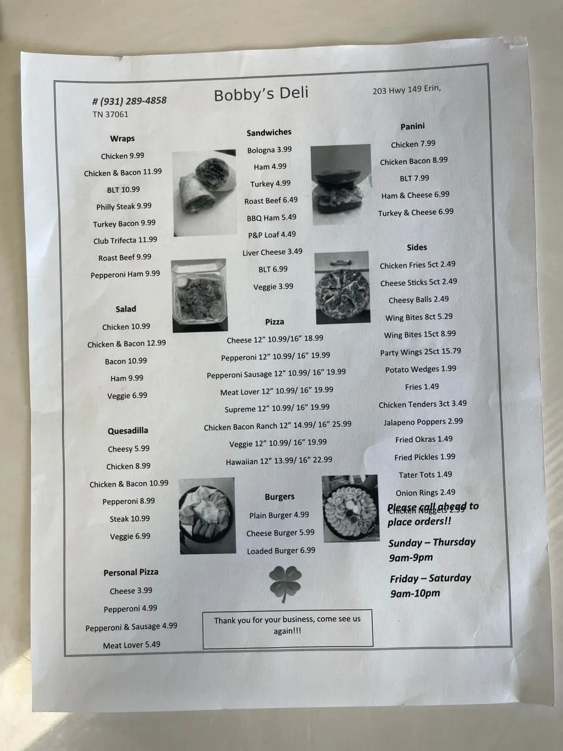 Menu 3