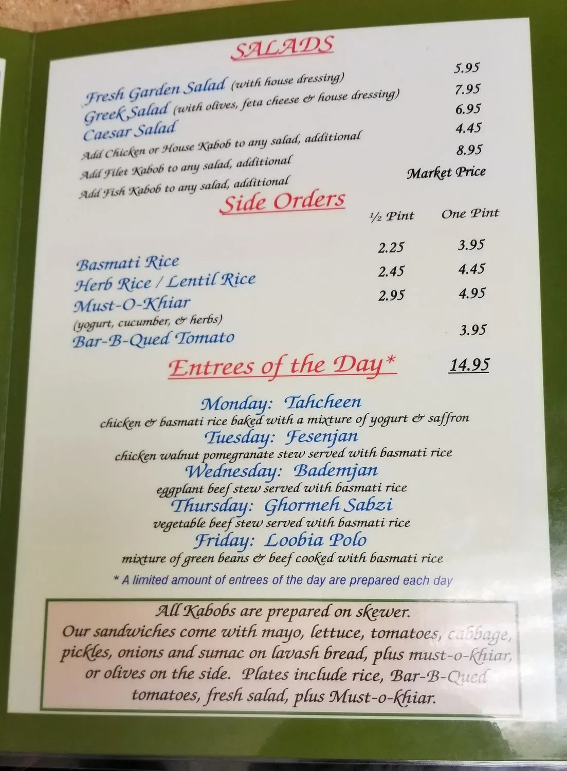 Menu 1