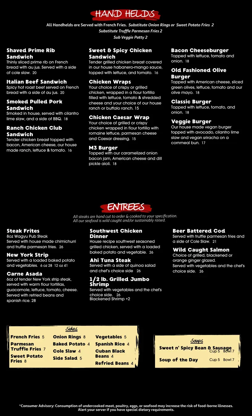 Mark III Grille & Bar and Inn Menu - Updated November 2025
