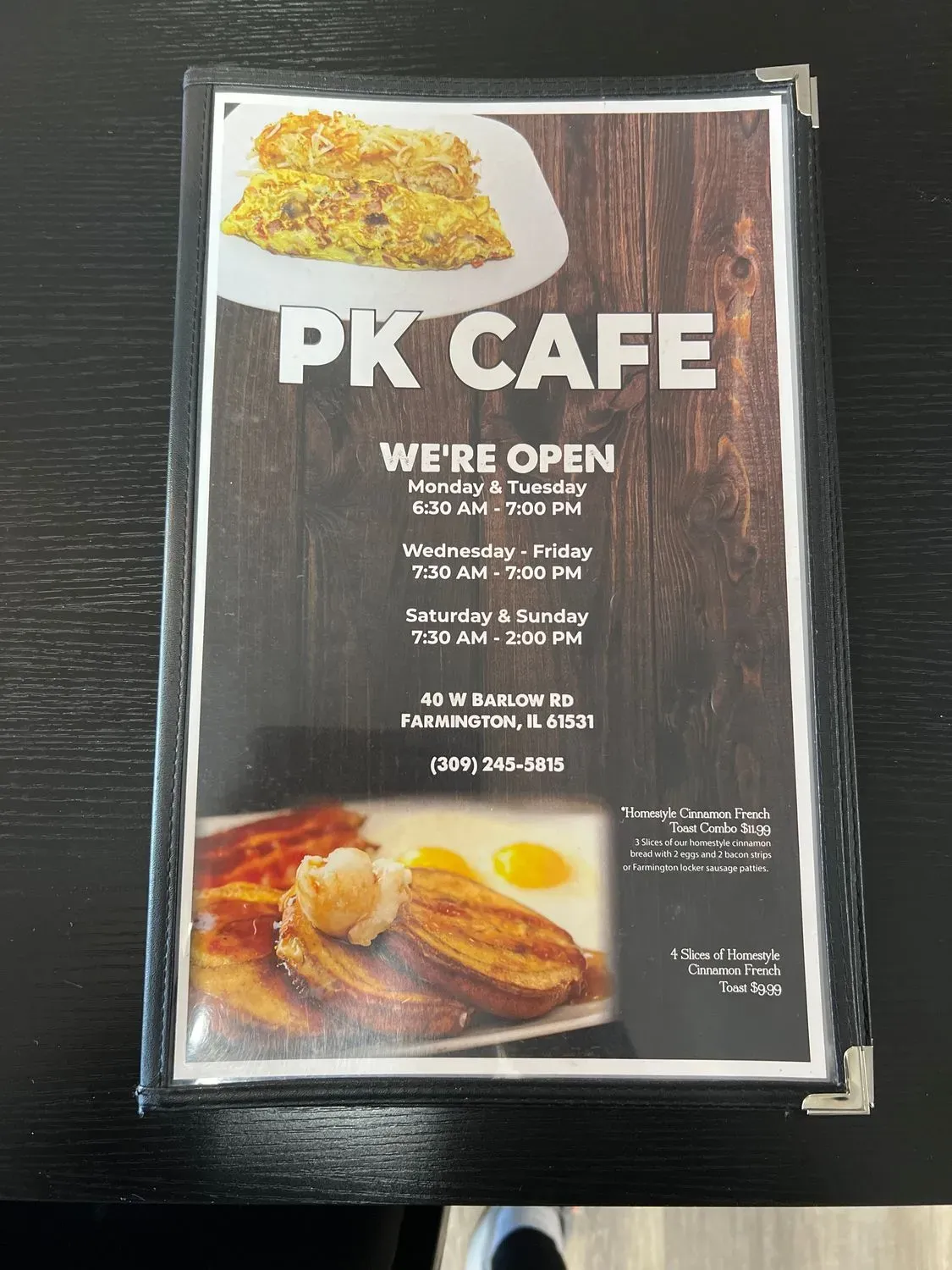 PK Cafe formerly Kersh Cafe Menu - Updated November 2025