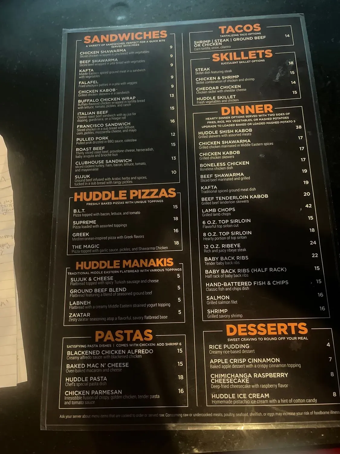 Menu 5