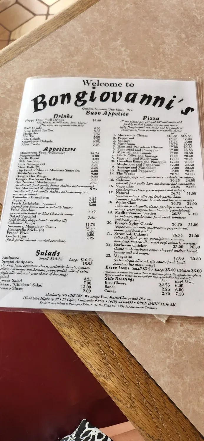 Menu 1