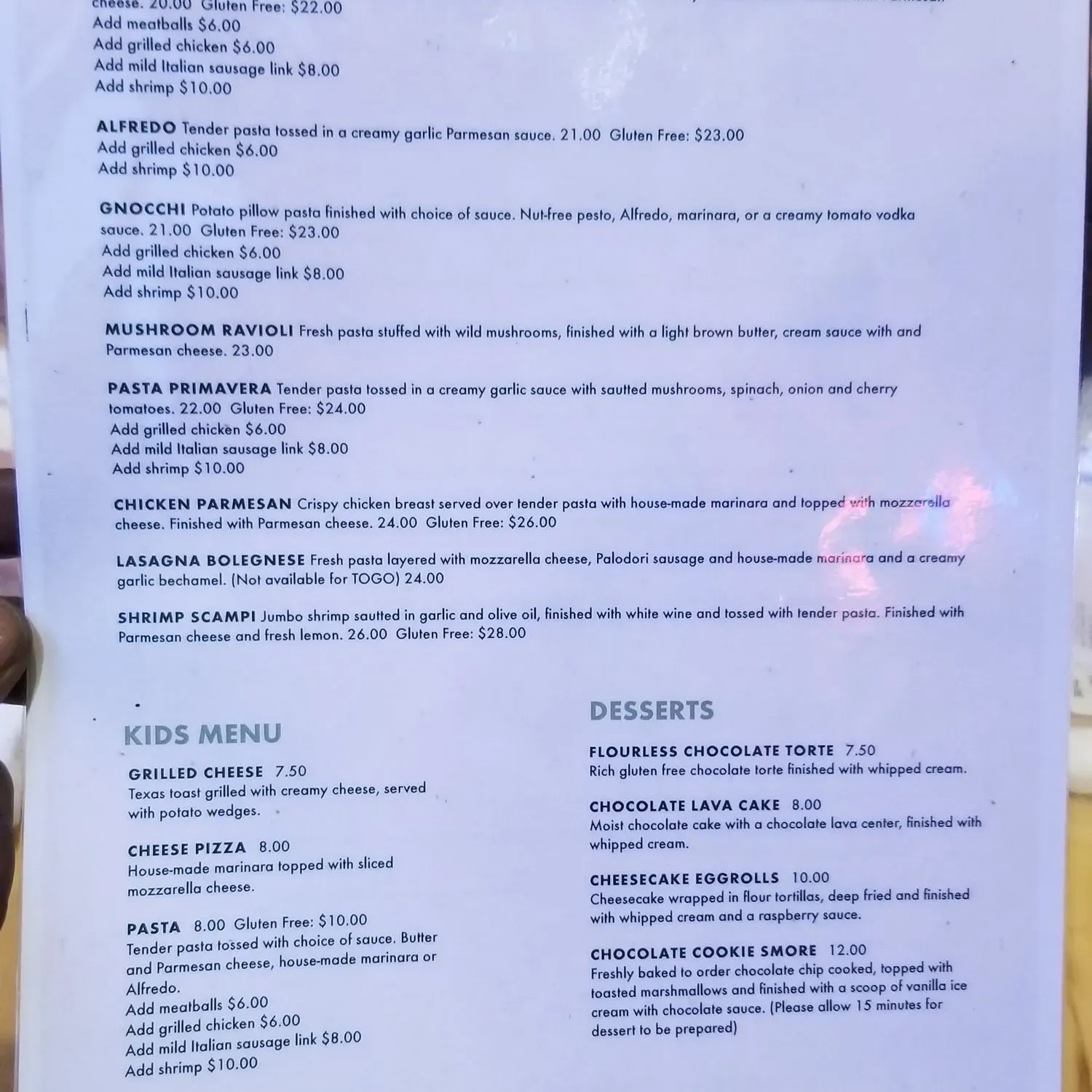 Menu 2